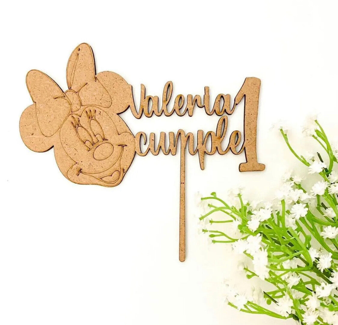 Topper Personalizado Minnie Mouse