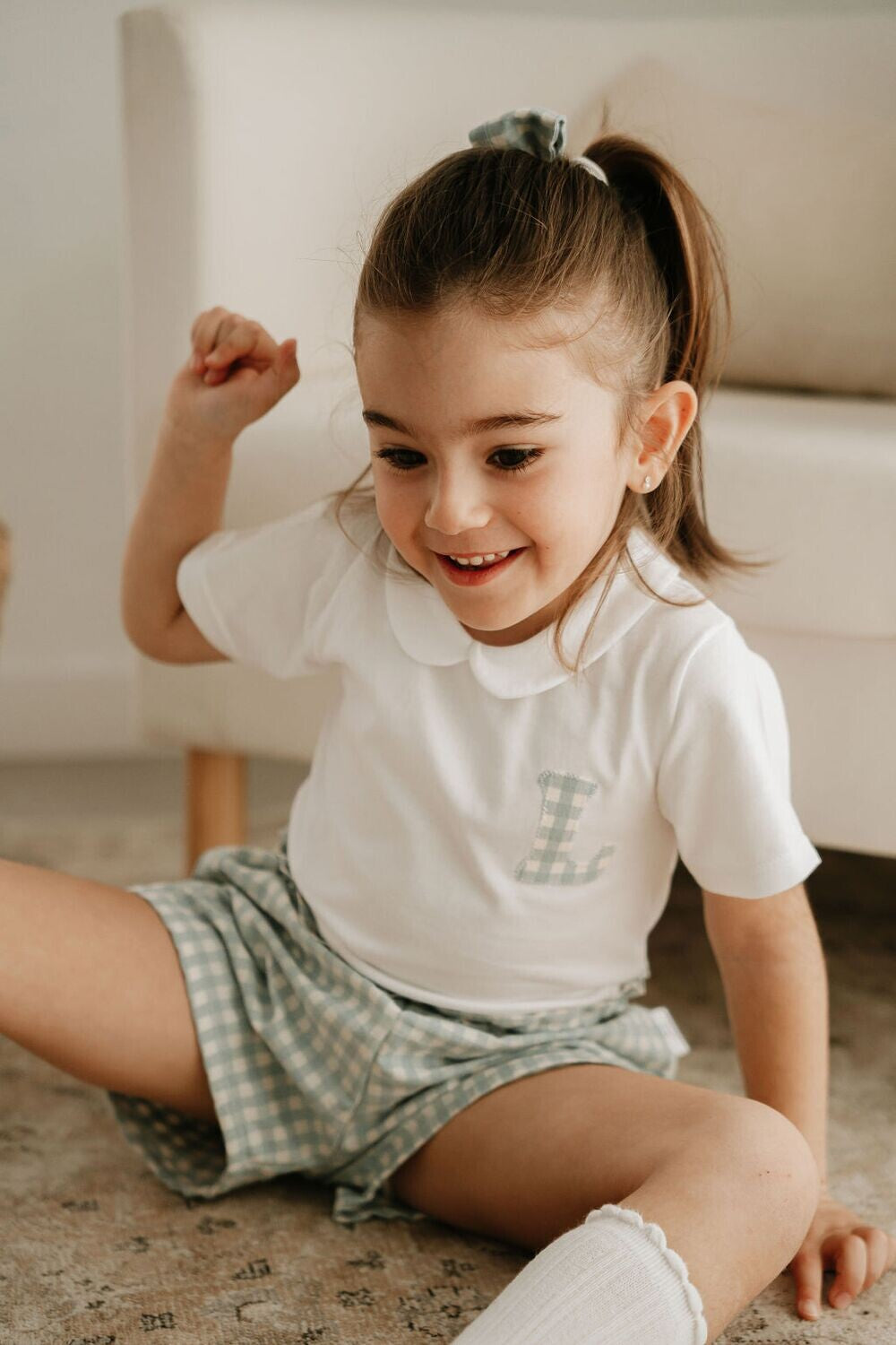 Camiseta cuello bebé manga corta personalizada