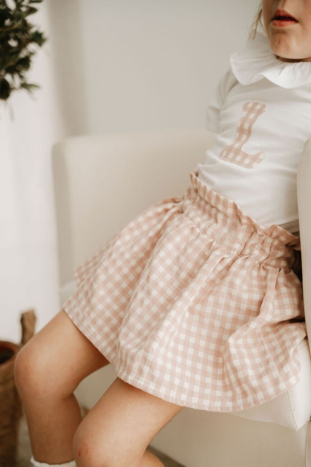 Falda Seersucker Rosa