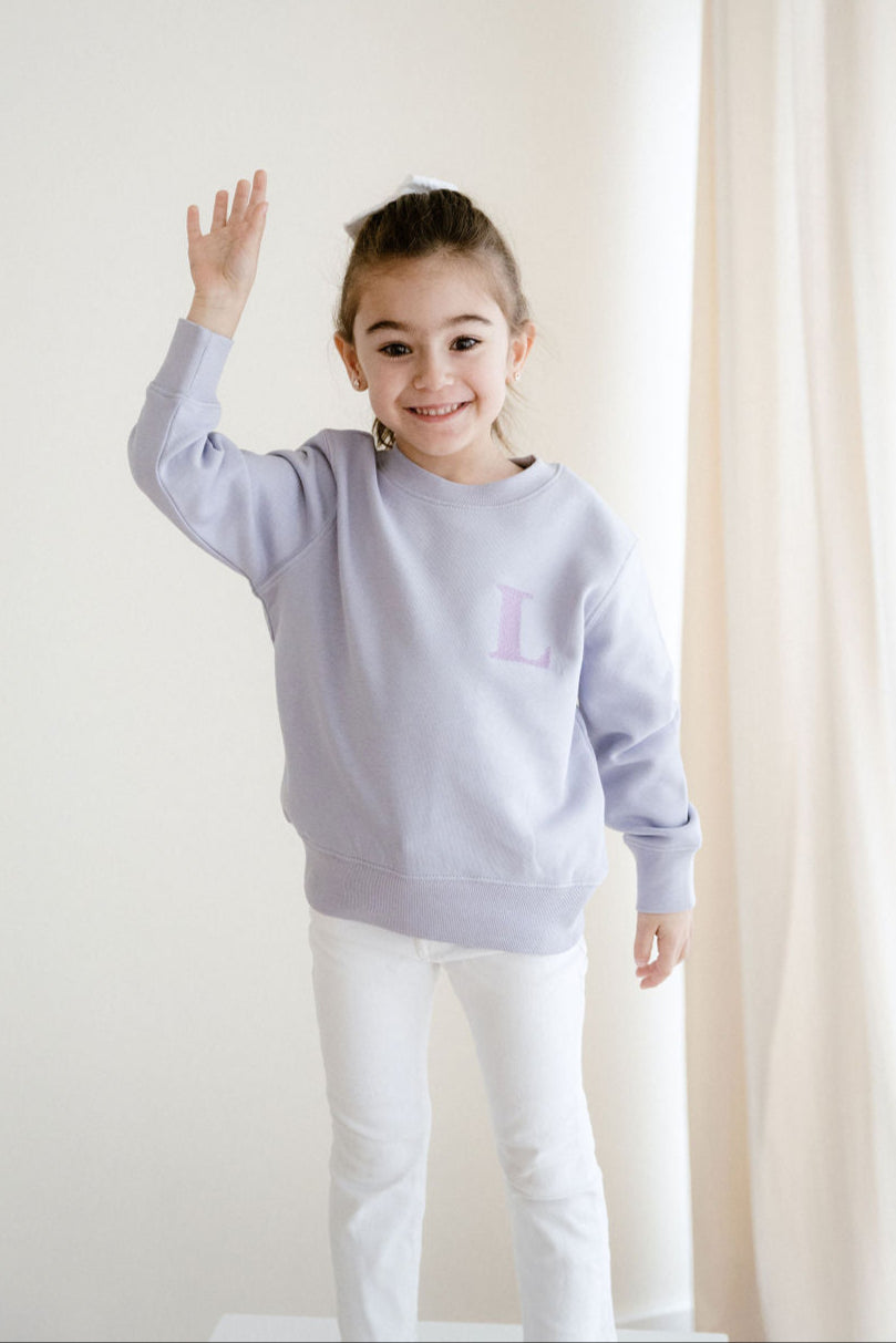 Sudadera personalizada inicial bordada Niño & Adulto