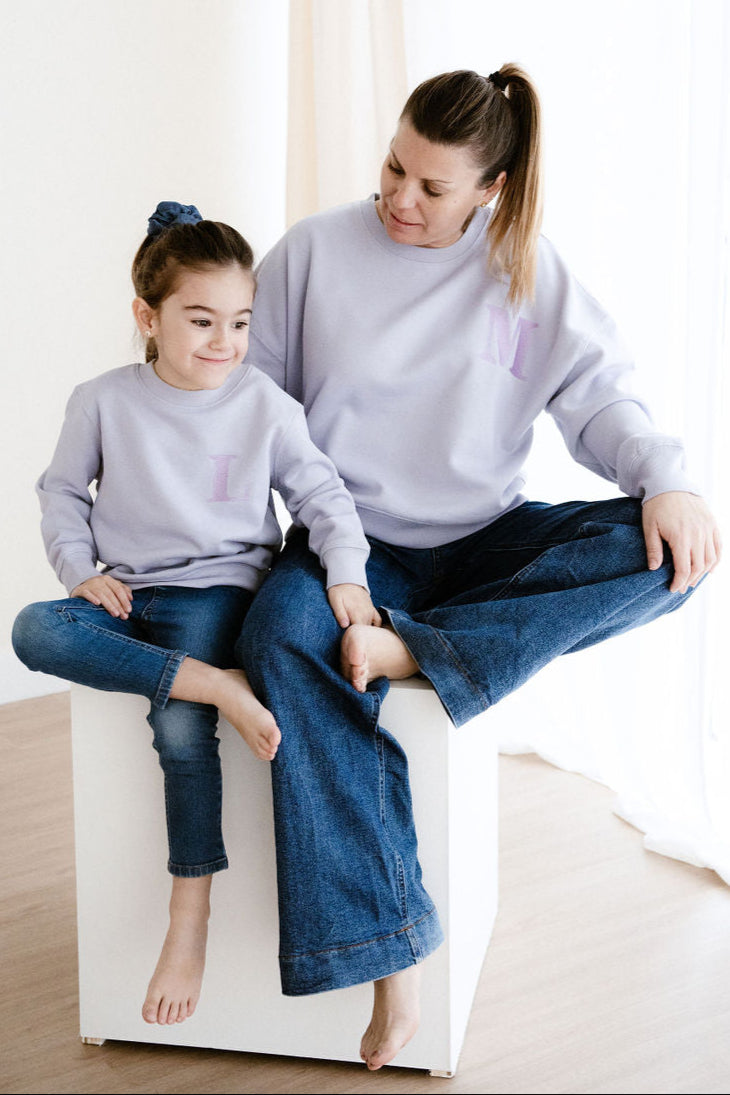 Sudadera personalizada inicial bordada Niño & Adulto