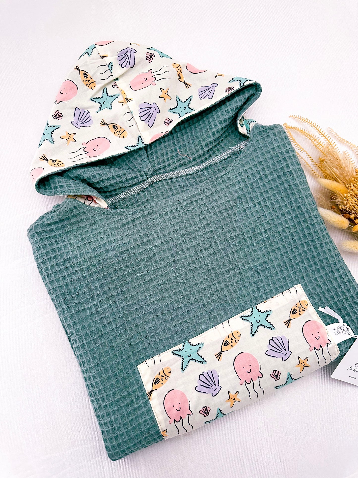 Poncho Baño Océano Verde