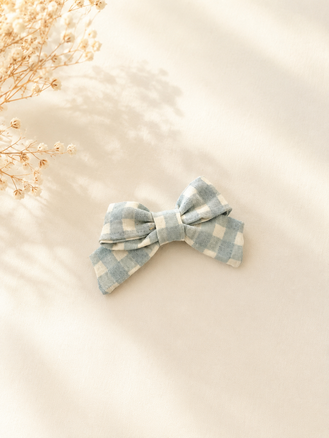 Lazo Pinza Pequeño Seersucker Aqua