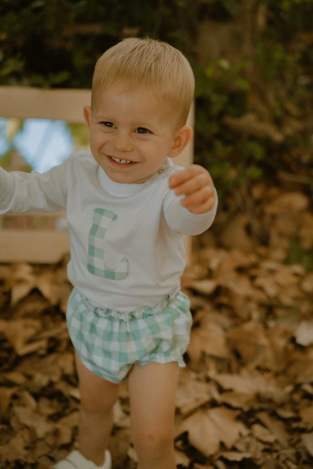 Conjunto Infantil Vichy Verde Menta