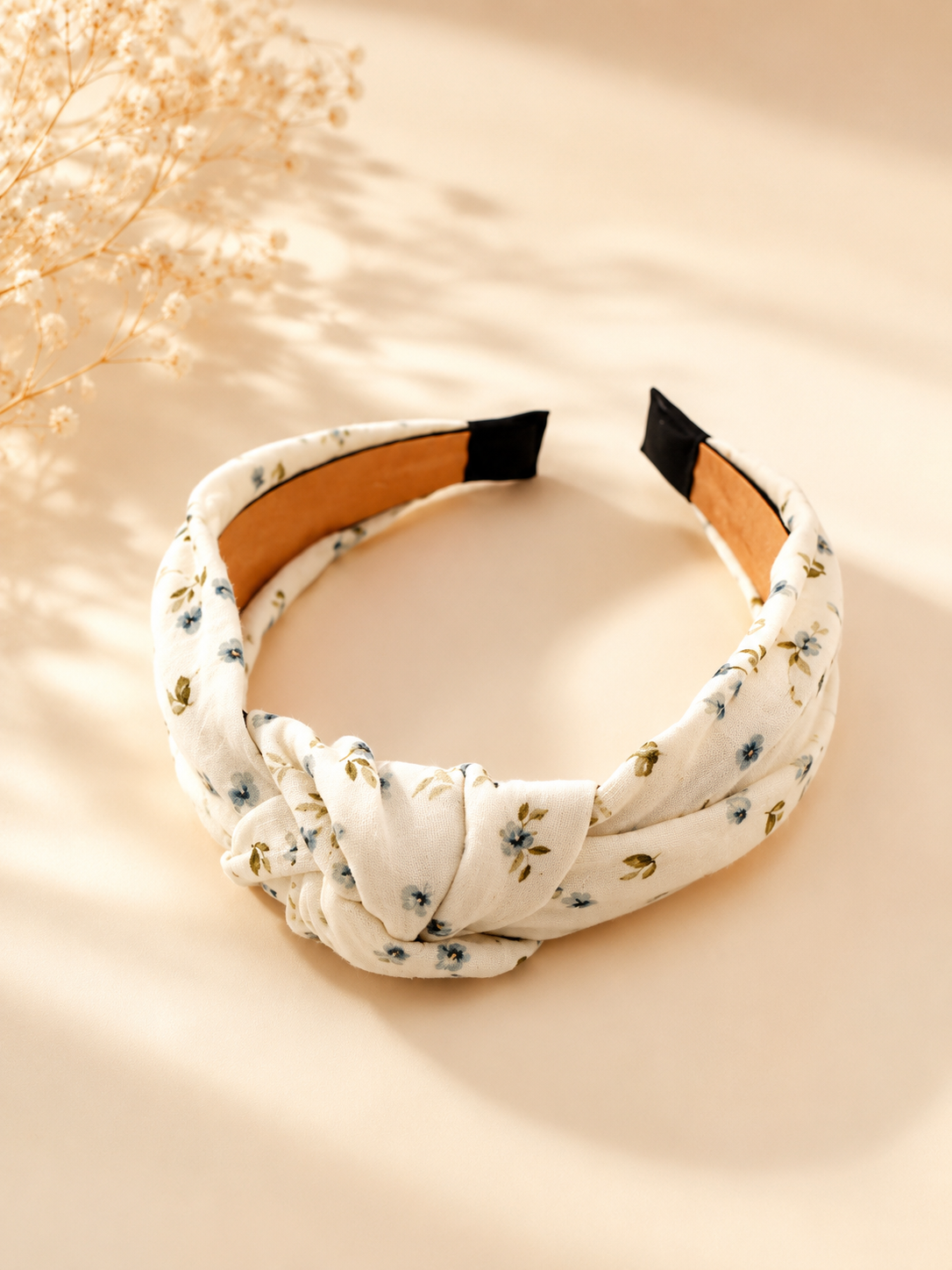 Diadema Nudo Flor Azul