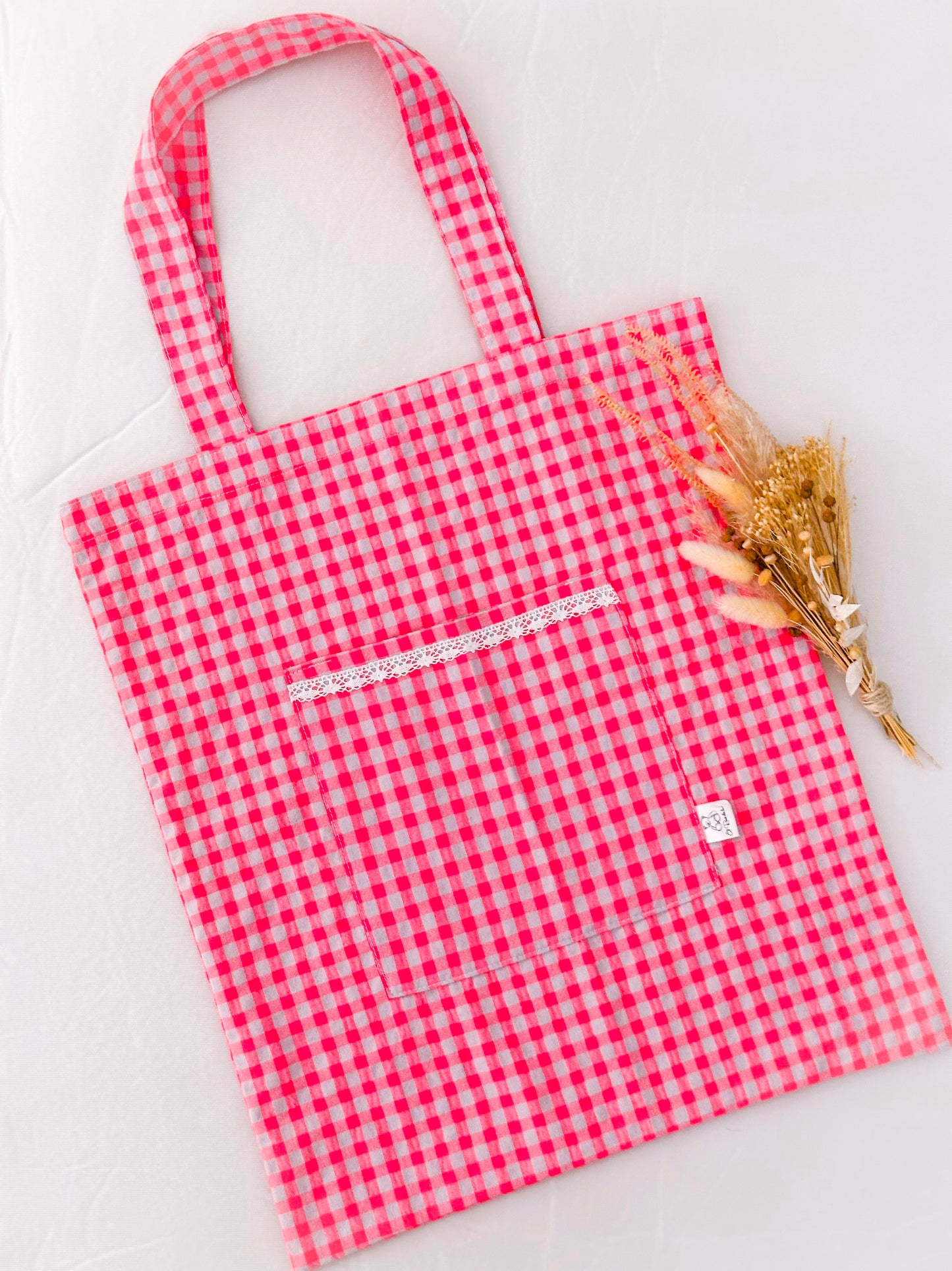 Totebag Seersucker Rosa