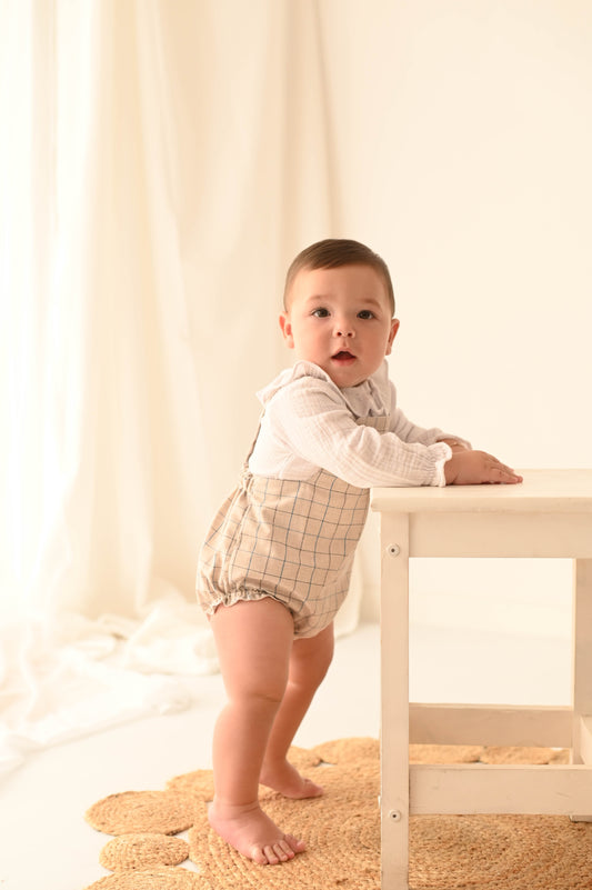 Pelele Cuadro beige