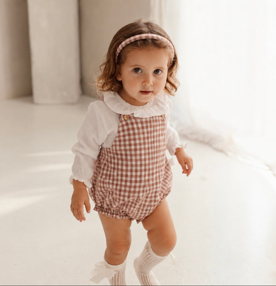 Pelele Vichy rosa