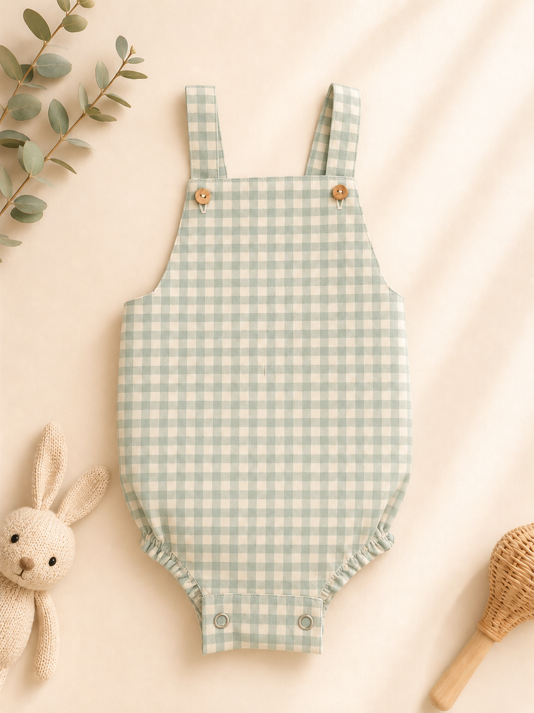 Pelele Seersucker Aqua